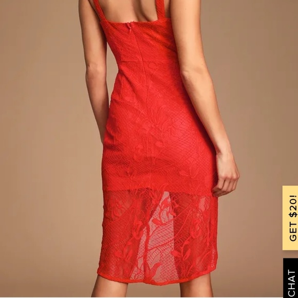 Red Lace Dress - Picture 2 of 5